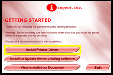 Install Printer Driver Option - Impact AWMS Install