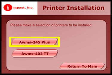 Impact AWMS-245 Plus Driver Install Menu