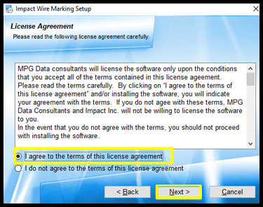 Impact AWMS - Agree to Terms License Agreement
